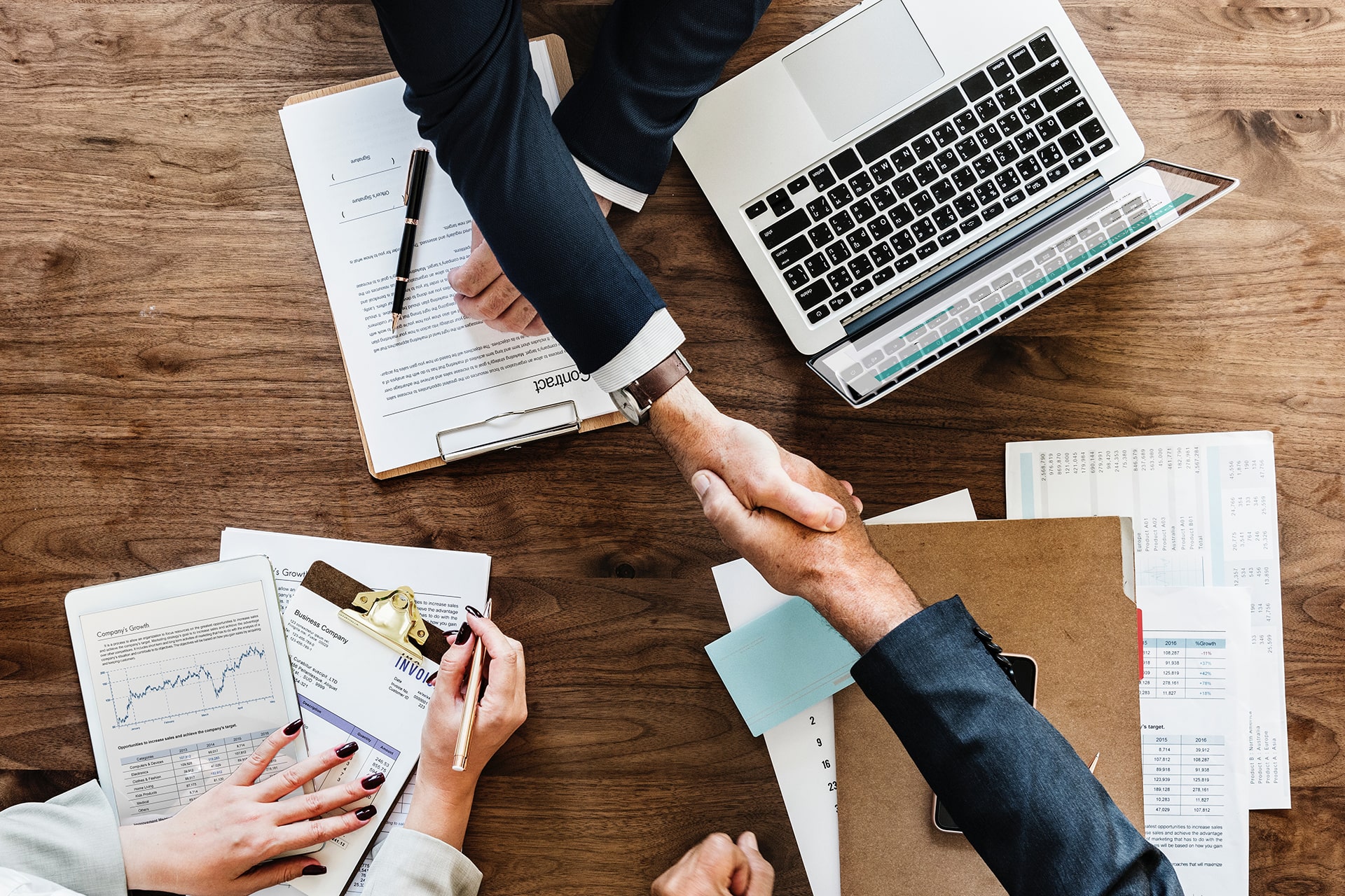 Business agreement and terms documentation